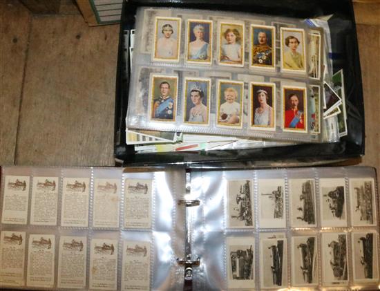 24 albums of cig and collectors cards and 2 boxes loose